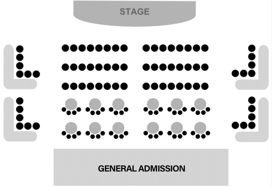 Athena Lounge seating map
