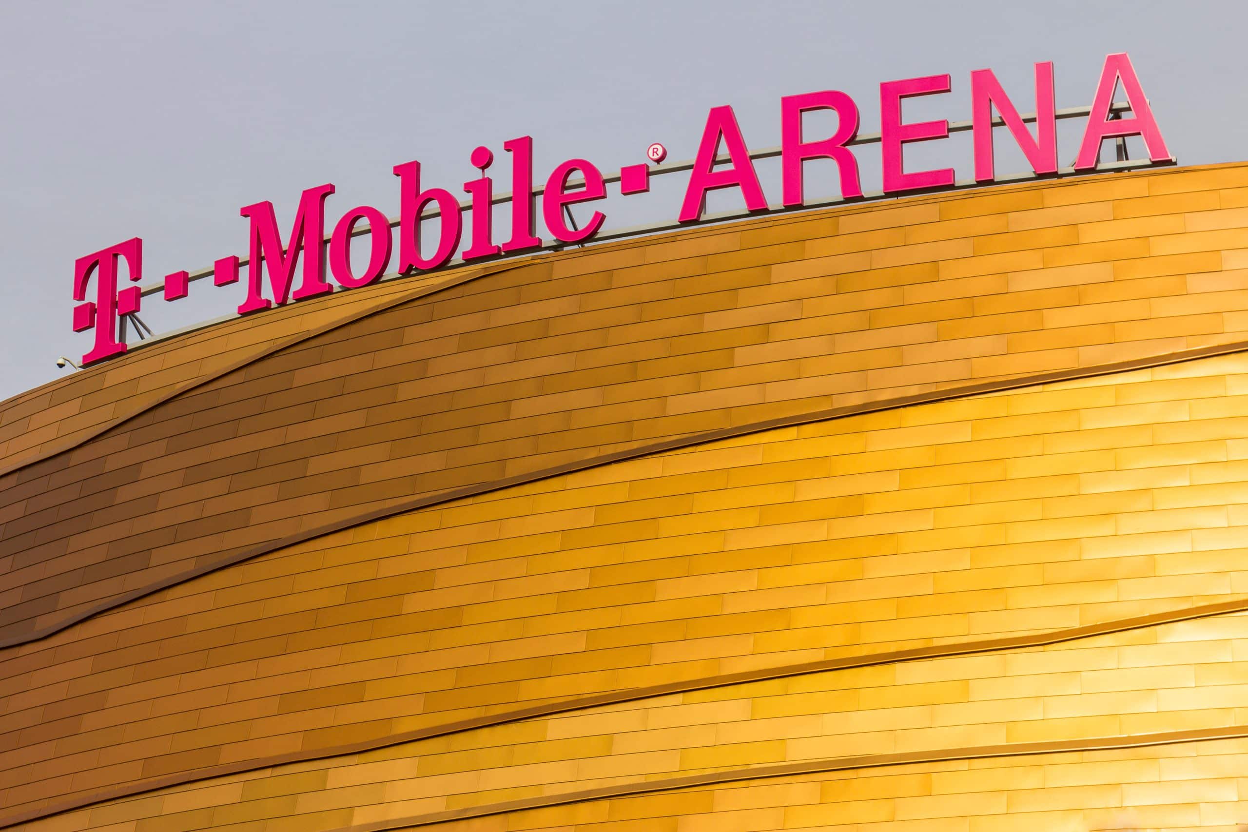 T-Mobile Arena sign in Las Vegas, host venue of the 2026 iHeartRadio Music Festival